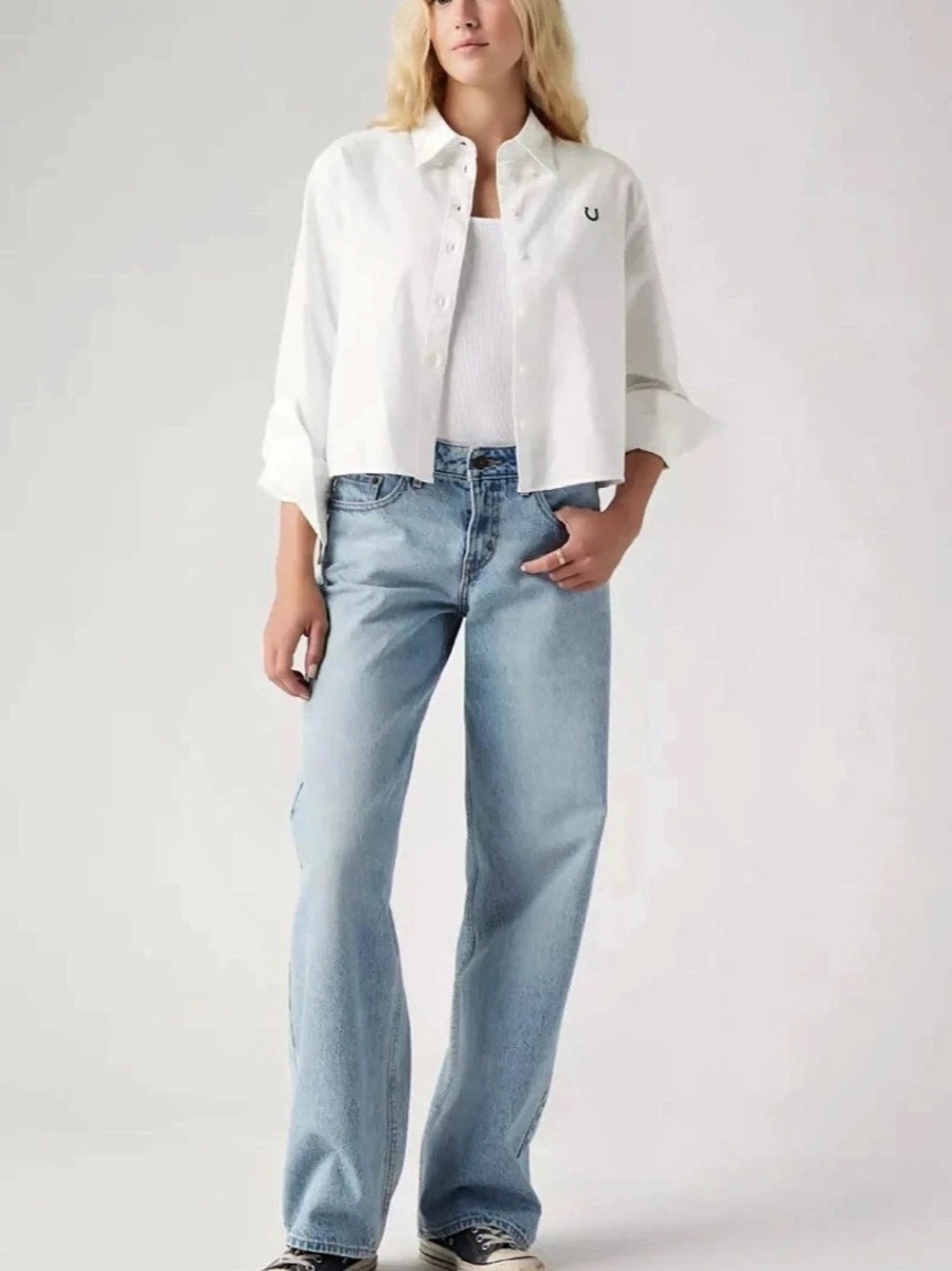 Levi's Super low Loose Women's Jeans Blue Straight Leg Jeans (30x30)